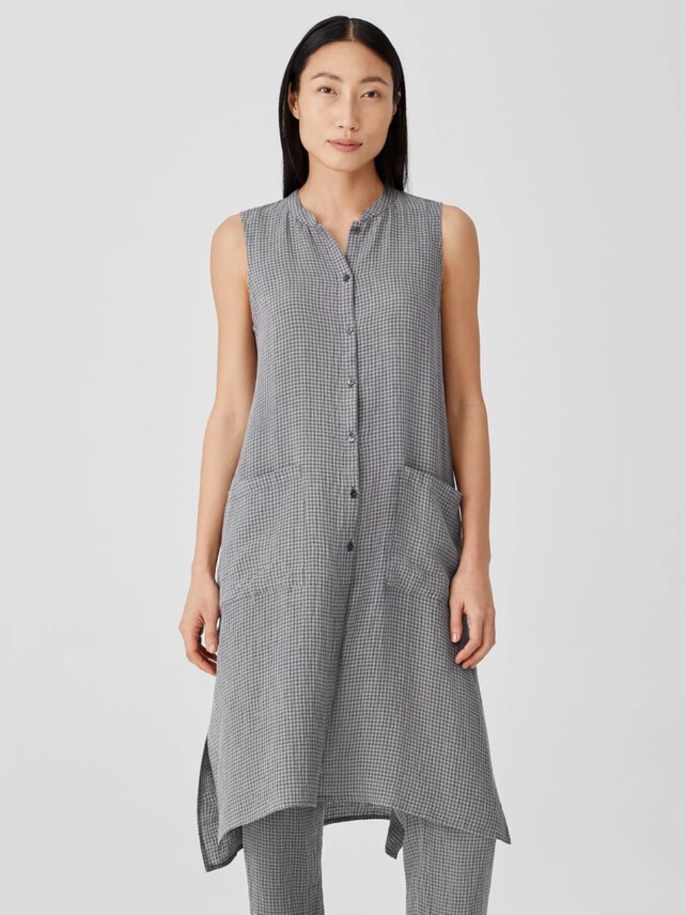 EILEEN FISHER Organic Linen Long Shirt